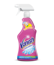 <p>Обработка пятен перед стиркой спреем Vanish.</p>