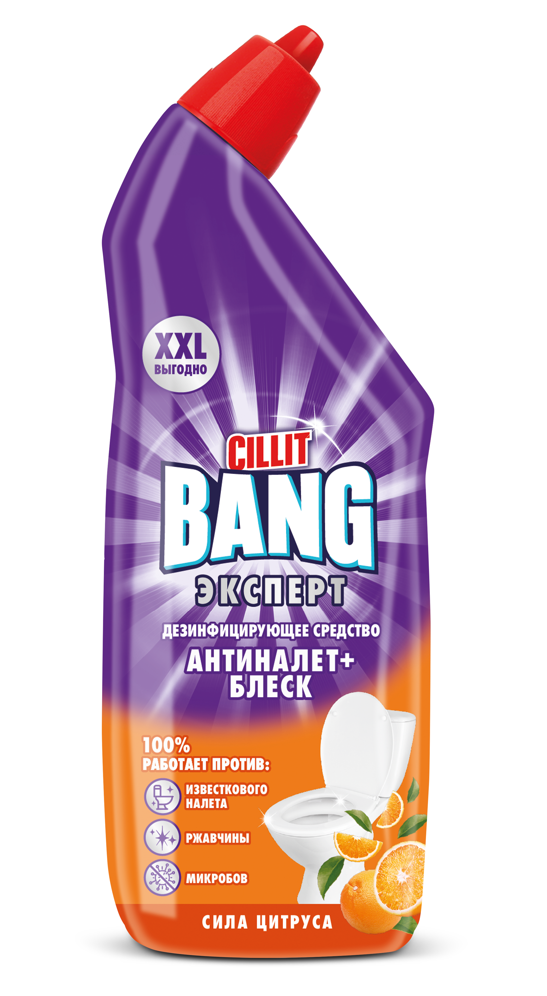 Антиналет+Блеск Сила цитруса Гель для туалета