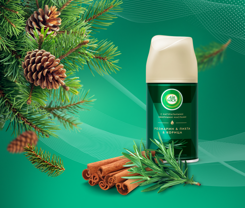 Сменный аэрозольный баллон Пихта &amp; розмарин &amp; корица