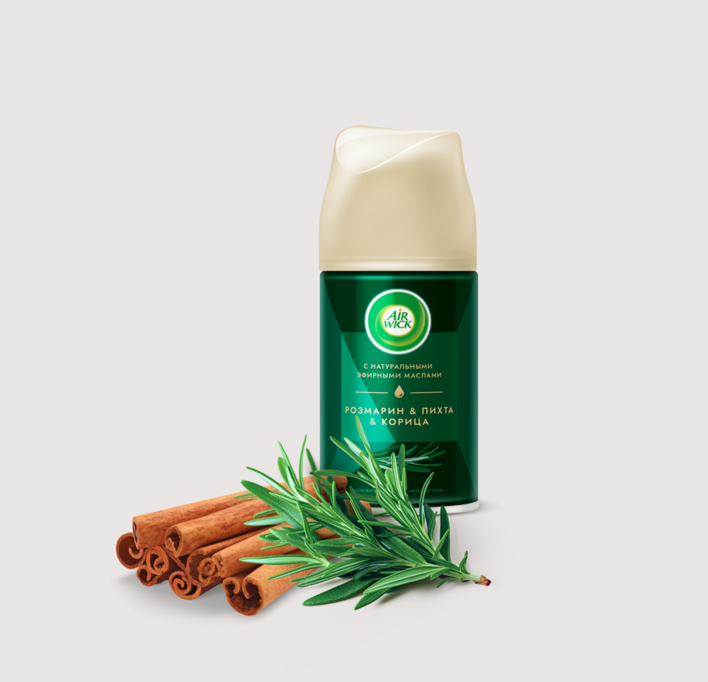 Сменный баллон для автоматического распылителя воздуха "пихта & розмарин & корица"